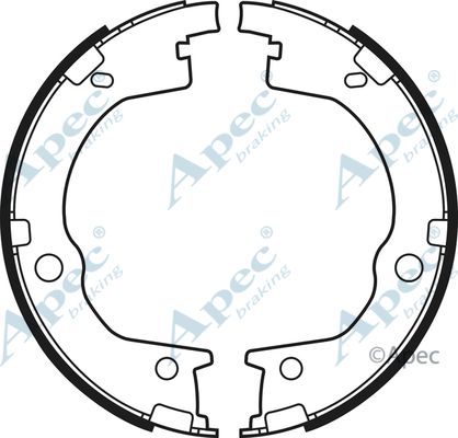 APEC BRAKING Piduriklotside komplekt,seisupidur SHU746